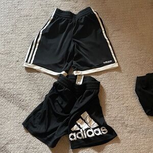 Adidas Kids Black (size 8) and White Shorts Set (size 10/12)